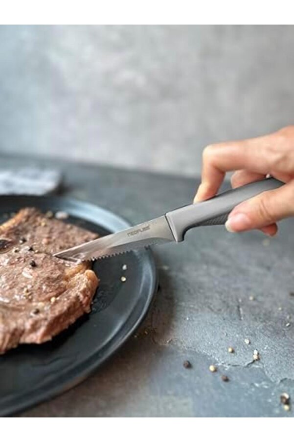 Fi̇ka Steak Bıçağı,11 Cm Gri̇ D-Neogek