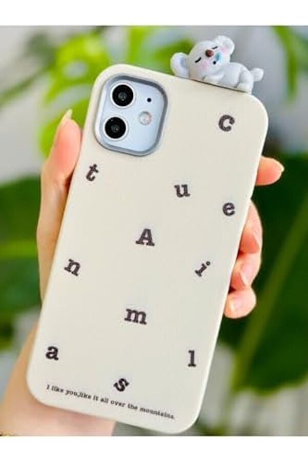 Eli̇zzashop Aksesuar Iphone 12 Ve 12 Pro İle Uyumlu Koala Tasarım Oyuncaklı Esnek Si̇li̇kon Kılıf Eli̇zz