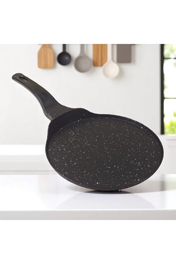 Pltnstoreshop Grani̇t Kaplama Krep Tavası 26 Cm | Yapışmaz Yüzeyli̇ İdeal Krep, Pankek Ve Omlet Tavası