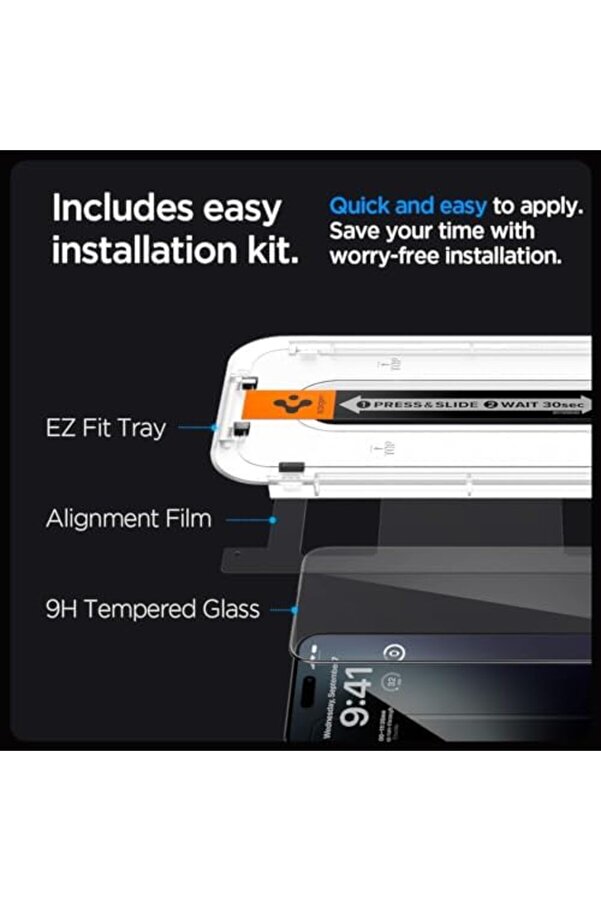 15 Pro Max Cam Ekran Kurulum Tam Kaplayan Glas.tr Ez Fi̇t Full Cover - Agl06