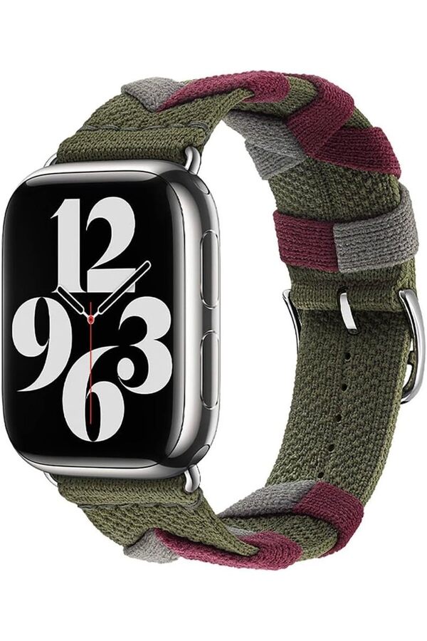 Shopverse İle Uyumlu 38Mm/40Mm Krd-97 Sarmal Örgü Tasarımlı Kordon Haki̇ Trendfli̇ck 1014773
