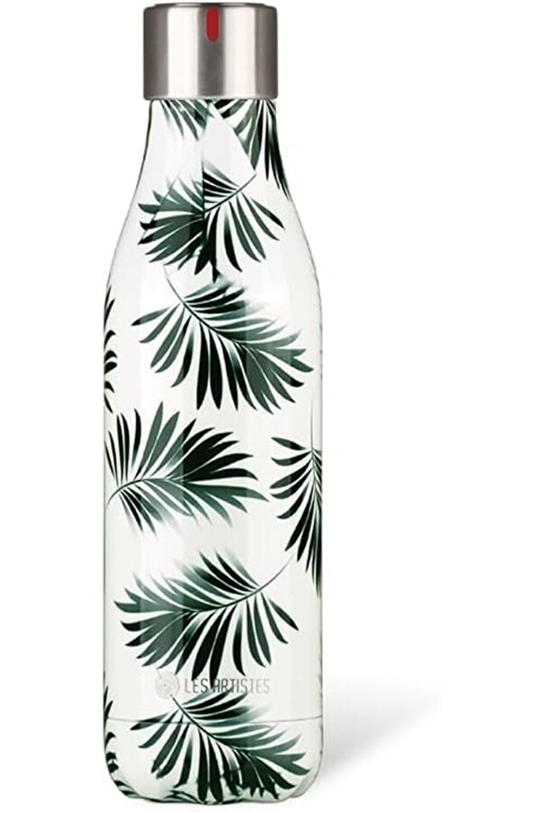 Pari̇s A-6522 Bottle Up İçecek Şi̇şesi̇, Paslanmaz Çeli̇k, 500, Blanc Et Vert 1014773