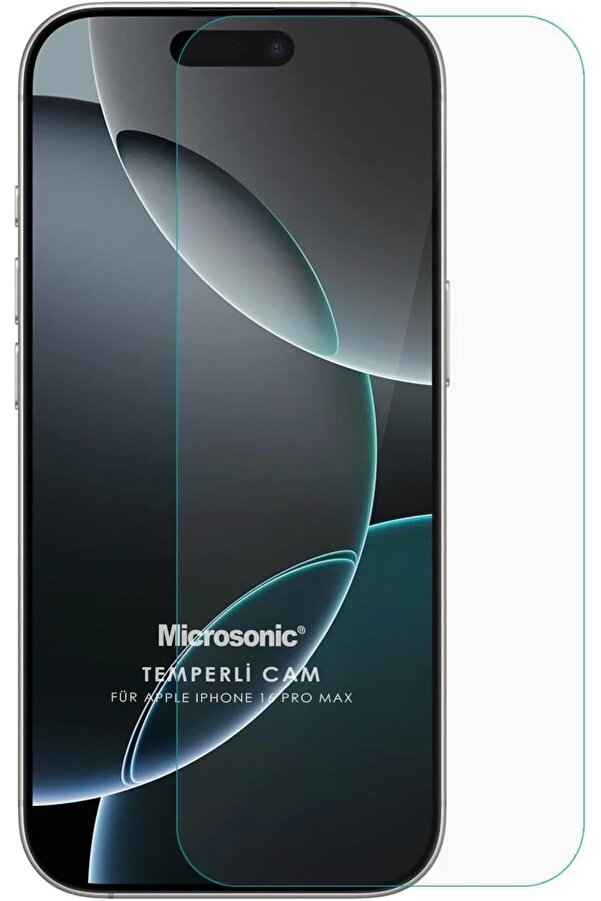16 Pro Max Tempered Glass Cam Ekran [ 16 Pro Max İle Uyumlu Ekran - Şeffaf] 1014773