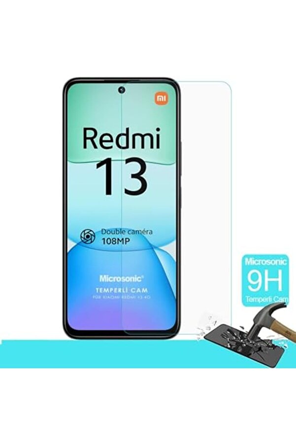 13 4G Tempered Glass Cam Ekran [ 13 4G İle Uyumlu Ekran - Şeffaf] 1014773