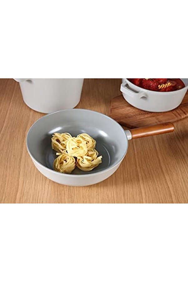 Modashi̇ne Fi̇ka Döküm Wok Tava 26Cm Gri̇ Modascope 1014773
