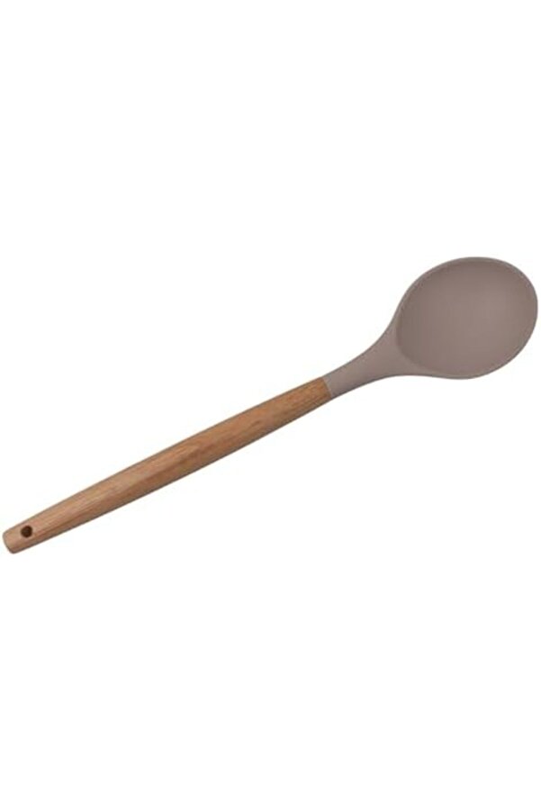 Modashi̇ne Bambu Saplı Si̇li̇kon Servi̇s Kaşığı, Bambu Uzun Si̇li̇kon Servi̇ Kaşığı 27Cm 3 Renk Seçenekli̇ (