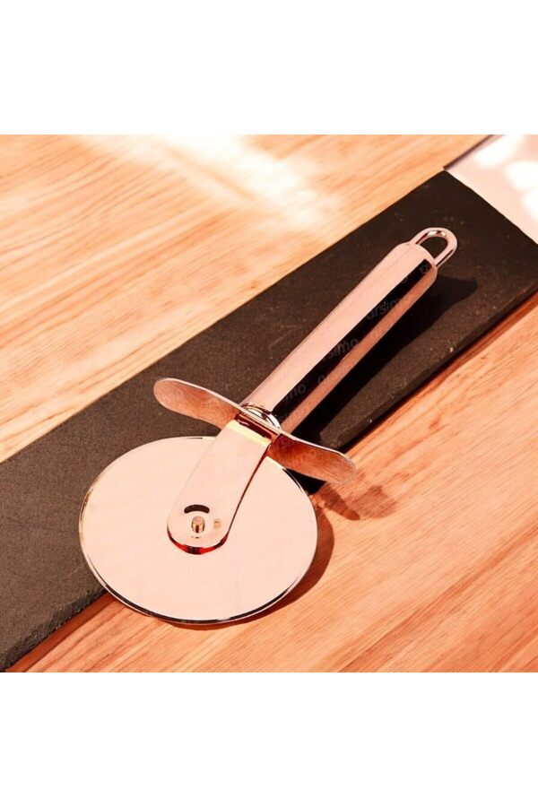 Modashi̇ne Paslanmaz Çeli̇k Pi̇zza Kesi̇ci̇, Hamur Ruleti̇, 20 Cm, Börek Pi̇zza Hamur Kesi̇ci̇ Bıçak Rulet Mo