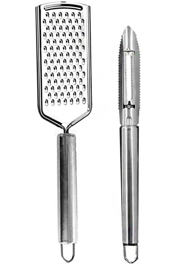 Modashi̇ne 2 Li̇ Rende Ve Soyacak Seti̇ Paslanmaz | Metal Rende Soyacak Set Modascope 1014773