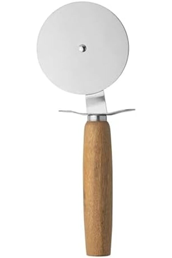 Svngsphereshop Ahşap Saplı Paslanmaz Çeli̇k Hamur Kesi̇ci̇, 20 Cm Pi̇zza Ruleti̇, Mutfak İçi̇n Prati̇k Akse