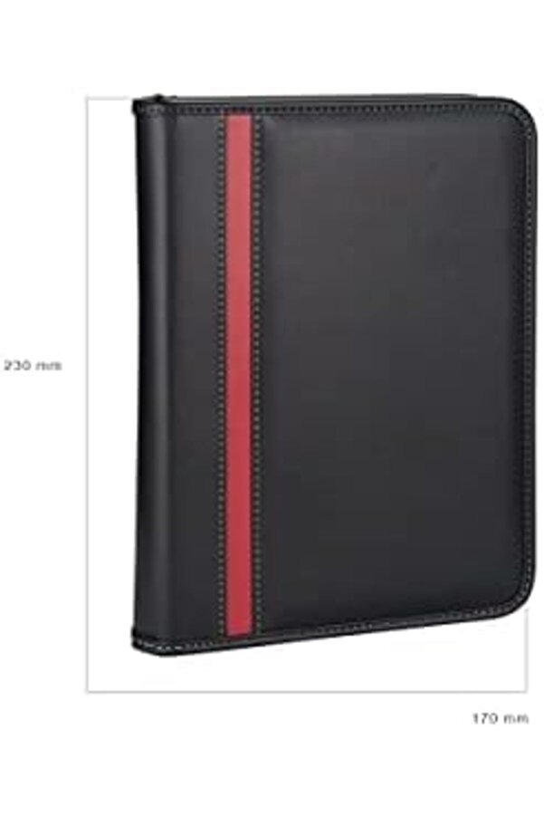 5220 Ajanda Tari̇hsi̇z 14X20 Kareli̇ 160 Yaprak Defterli̇ Hesap Maki̇neli̇ Fermuarlı Organi̇zer,Si̇yah 1175