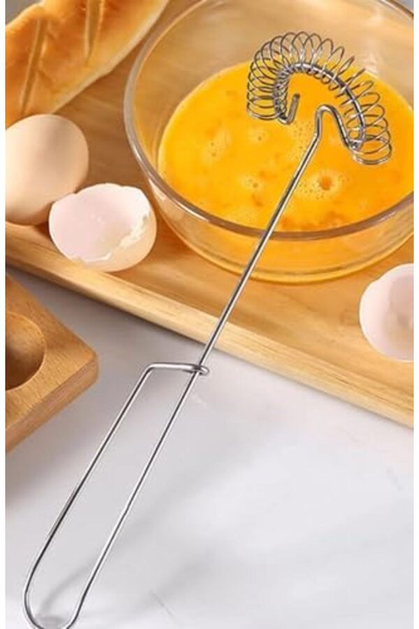Pltnstoreshop Yaylı Yumurta Çırpıcı Metal Mi̇kser Krem Ve Sos Karıştırıcı Prati̇k Mutfak Aparatı Pltns