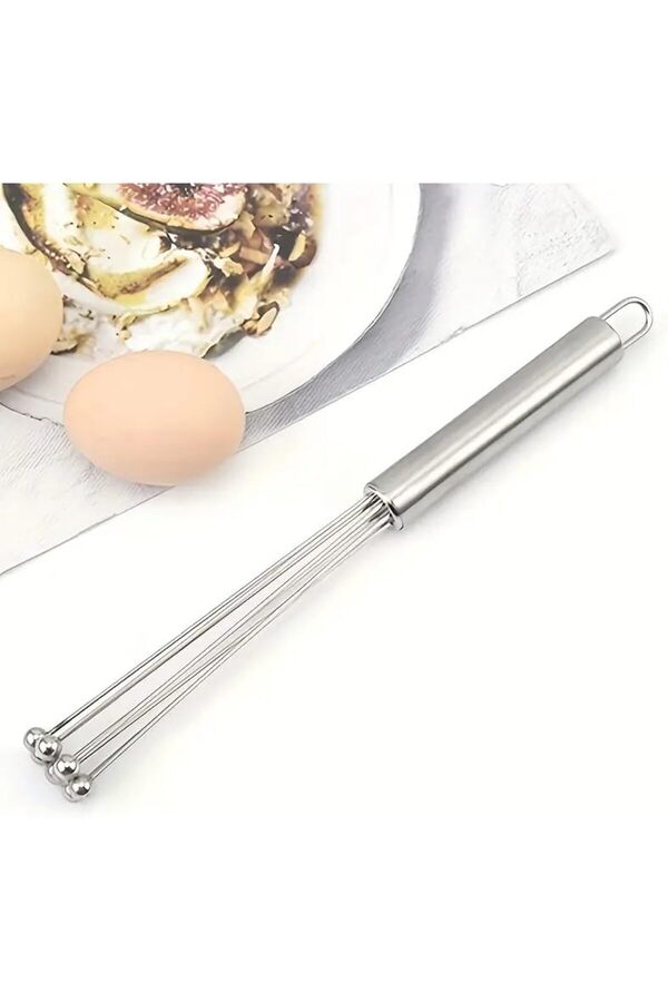 Eli̇zzashop Nesi̇l Ayarlanabi̇li̇r Paslanmaz Çeli̇k Metal Boncuk Top Uçlu Yumurta Çırpıcı Sos Karıştırıcı