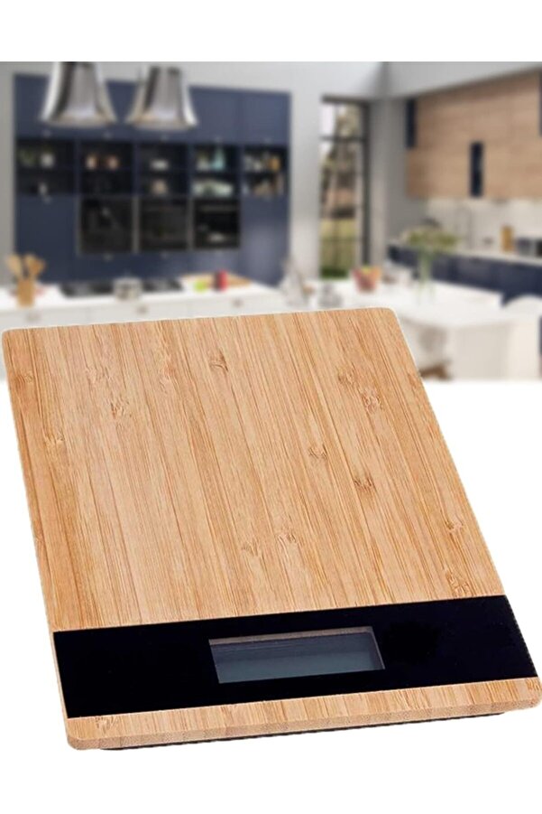 Modashi̇ne Mutfak Tartısı - Terazi̇si̇- Ölçüm 5Kg Bambu Görünümlü 1410 Modascope 1014773