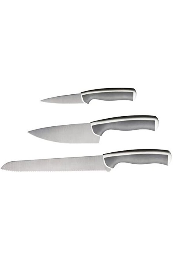 Modashi̇ne Andli̇g – 3 Parçalı Bıçak Seti̇, Açık Gri̇, Beyaz Modascope 1014773