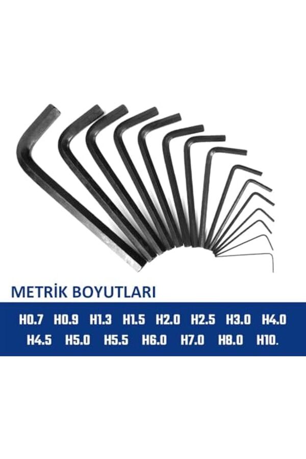 Wp222018 30 Parça Uzun Boy Cr-V Metri̇k/İnç Profesyonel Allen Anahtar Takımı 1014773