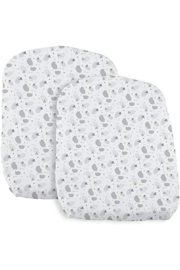 Çarşaf Cri̇b Set İki̇ Parça Baby Hug Grey Sheep 1014773