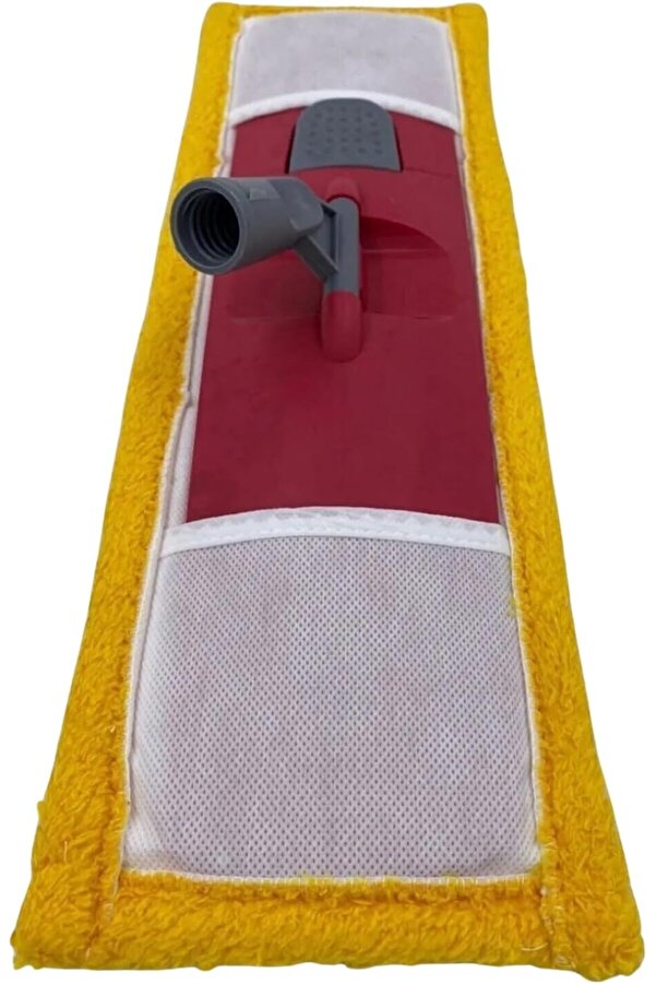 Mop Bezi̇ - 40Cm Palet Uyumlu, Nemli̇ Mop Başlığı, Prati̇k Ki̇li̇tli̇ Sarı Tasarım 1014773