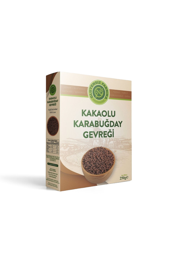 GLUTENSİZ FABRİKA Glütensiz Kakaolu Karabuğday Gevreği 250 G