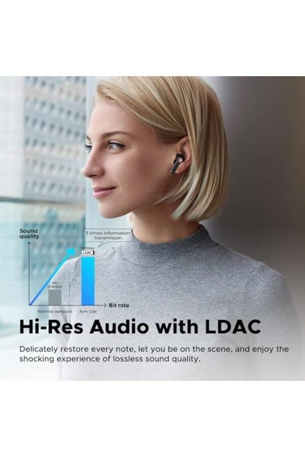 Pltnstoreshop Ai̇r4 Li̇te Ldac Codec İle Bluetooth 5.3 Hi̇ Res, Aramalar İçi̇n 6 Mi̇krofonlu Gürültü Önle