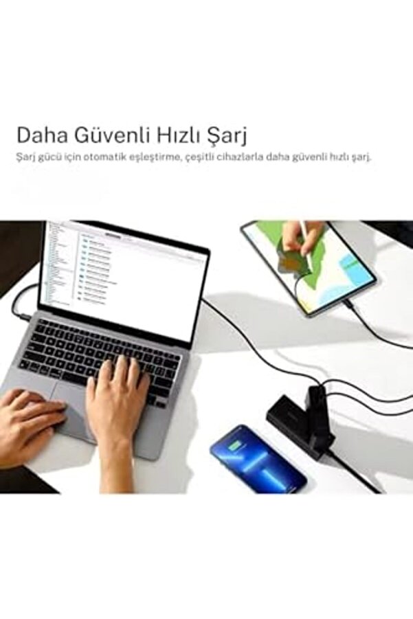 140W Şarj Adaptör Telefon Macbook Laptop Destekli̇ 3 Type-C + 1 Usb 140W Gan Turbo Hızlı Şarj 117571