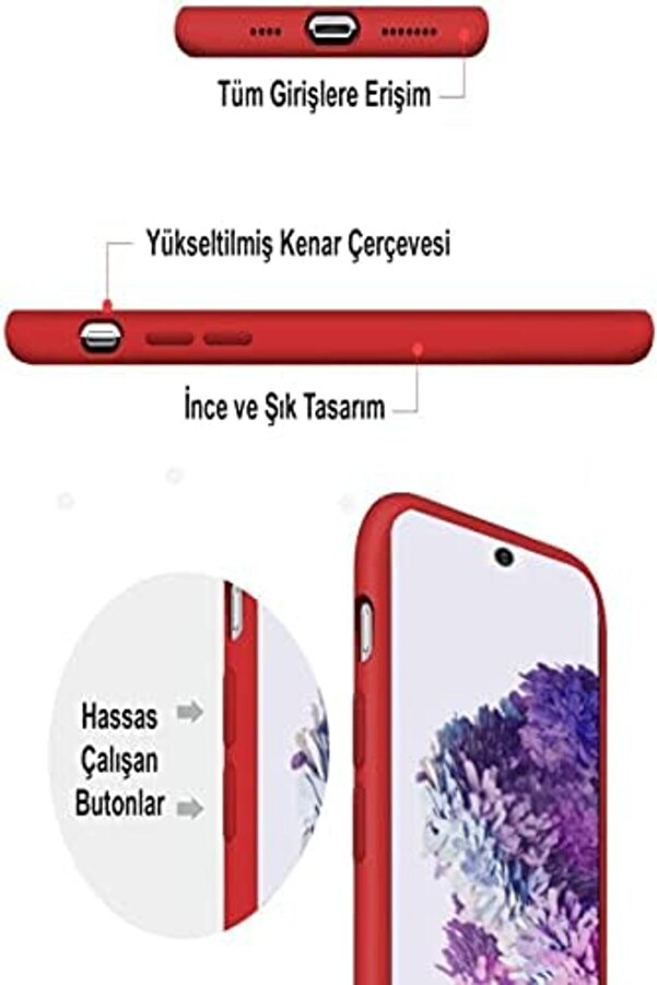Eli̇zzashop İleti̇şi̇m Galaxy A52 İle Uyumlu Kapak İle Uyumlu İçi̇ Kadi̇fe Kamera Korumalı Lansman Si̇li̇k