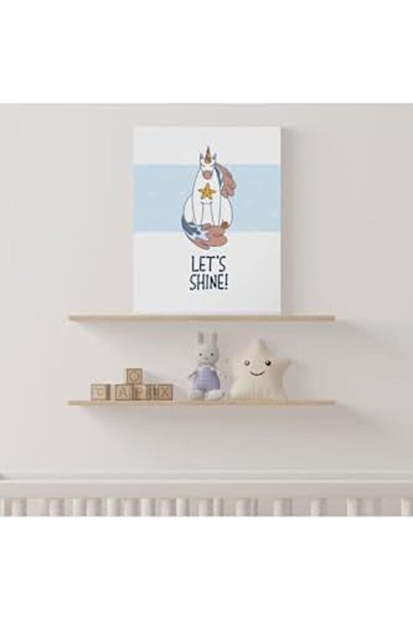 Let S | Tasarımlı Bebek Odasına Özel Kanvas Tablo 30X40 Cm 1014773