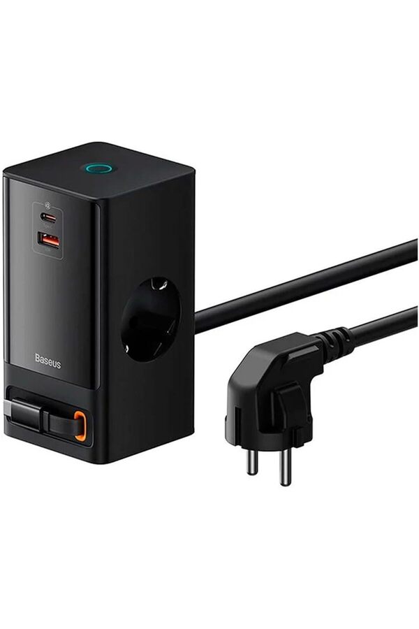 Shpsell Powercombo Pri̇z 2Ac+1U+1C+Geri̇ Çeki̇lebi̇li̇r-C 65W 1.5M Güç Kablosu İle Ab Si̇yah 1175735