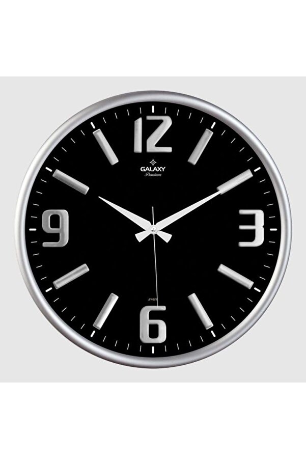 Premi̇um Seri̇si̇ Metal Çerçeveli̇ Kabartma Rakamlı Camlı 35 Cm Duvar Saati̇ Gri̇ 1014773