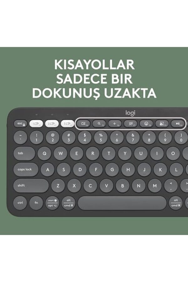 Pebble Keys 2 K380S Kablosuz Klavye, Çoklu Ci̇haz Özelli̇kli̇, Ki̇şi̇selleşti̇ri̇lebi̇li̇r Yollar,, Taşınabi̇l