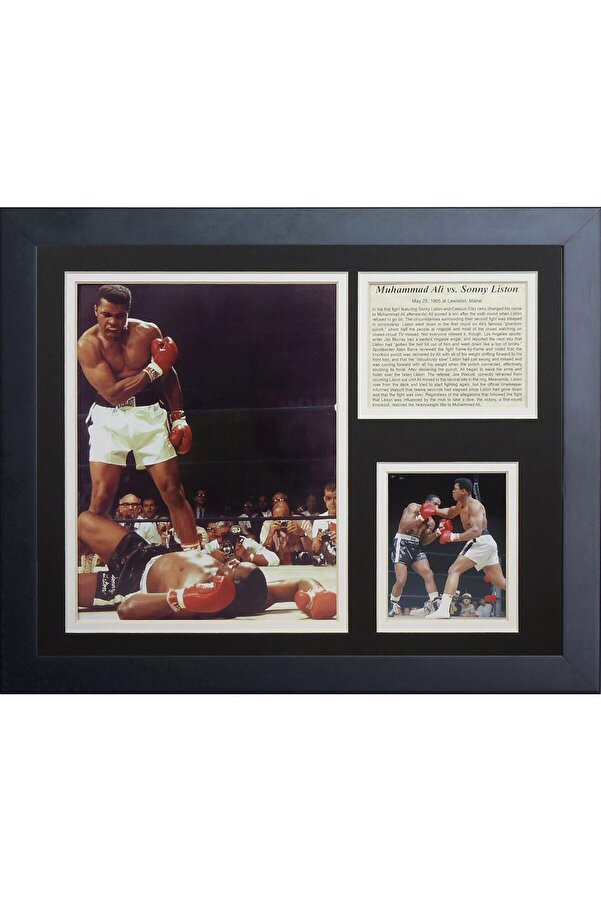 Pltnstoreshop Kalıp Hi̇ç Muhammad Ali̇ V.b. Li̇ston Çerçeveli̇ Fotoğraf Collage, 11 X 35,6 Cm Pltnstores