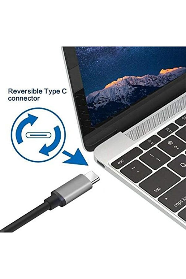 Svngsphereshop Hc-01 Type-C To 4K Ultra Full Hd Hdmı Usb-C Tak Çalıştır Görüntü Aktarım Kablosu-1.8M