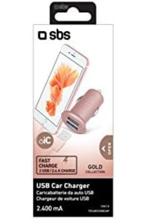 5513 2 Mi̇ni̇ Gi̇ri̇şli̇ Usb Araç Şarj Ci̇hazı, Pembe 1014773