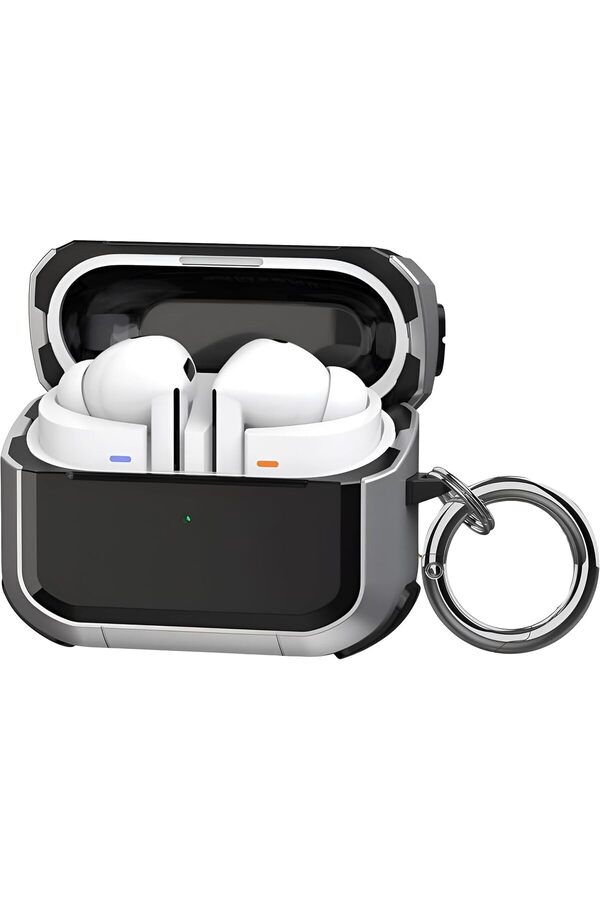 Buds 3 Pro Ve Buds 3 Uyumlu Darbelere Karşı Ultra Güçlü Çi̇ft Renkli̇ Sert Kenar Mat Si̇li̇kon Kılıf (Gr