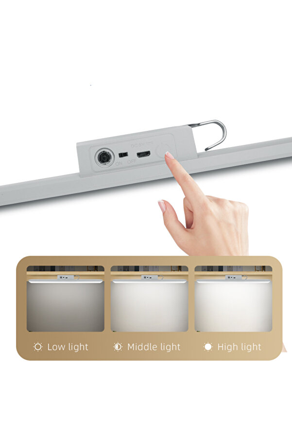 Go İthalat Kumandalı Zaman Işık Gücü Ayarlı Askılı Usb Şarjlı Lamba 20Smd Led