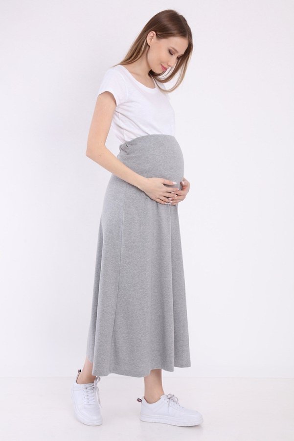 Luvmabelly Myra9031 Beli Ayarlanabilir Hamile Etek -gri