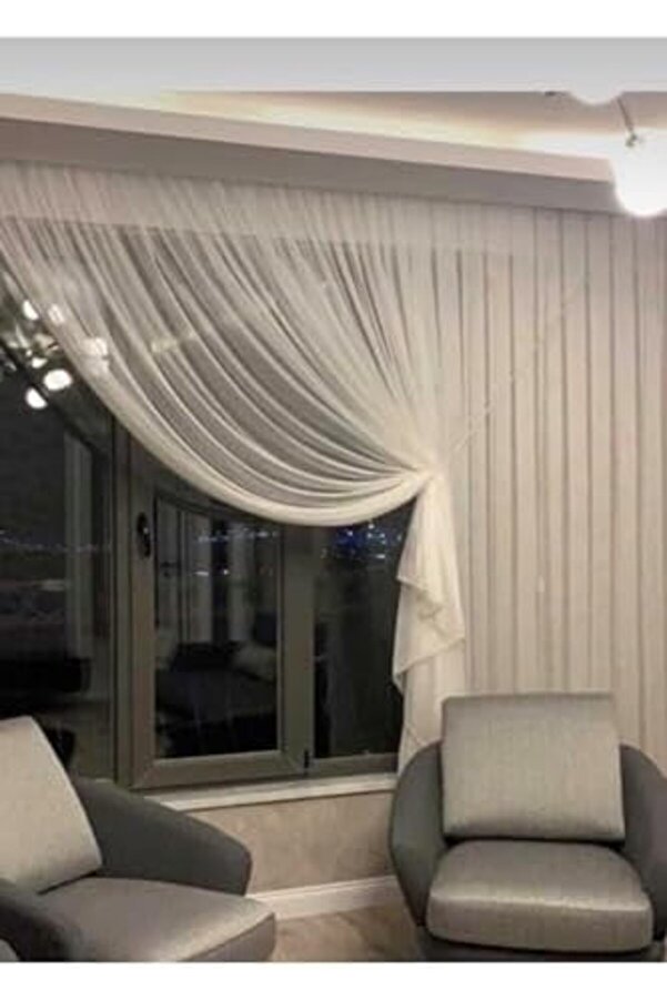 Perde Kruvaze Bağlama Aparat, Halat, Kordon Fon Perde Korni̇şe Takmati̇k 1 Adet Krem 275 Cm Byzt4 117