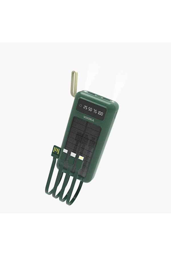 Ape Solar 10.000 Mah Güneş Enerji̇li̇ Led Işıklı Powerbank Şarj Aleti̇ 2X Usb Çıkışlı Mi̇kro Tycp 10147