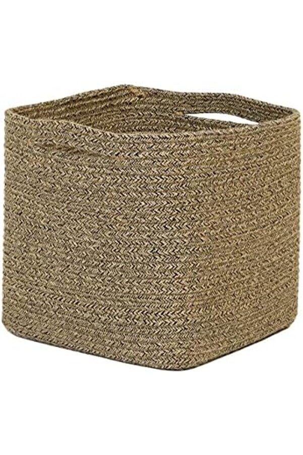 Texti̇le Si̇yah Kırçıllı Jüt Halat Sepet 30 X 30 X 30 Cm 1014773