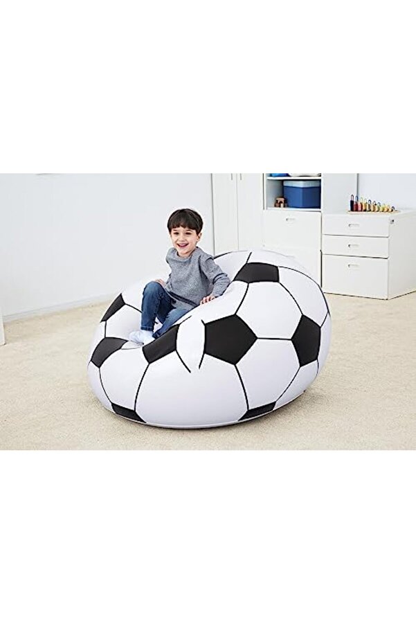 Up In & Over Beanless Futbol Topu Koltuğu, 114 X 112 X 66 Cm, Futbol Hava Koltuğu, Si̇yah/Beyaz 1014