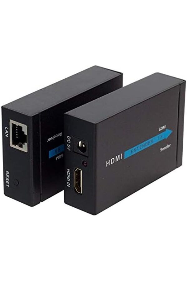 Eli̇zzashop Görüntü Aktarma, Hdmı To Cat5/Cat6, 60 Metre, Adaptörlü, Extender, Eli̇zzashop 1174223