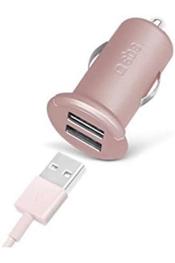 5513 2 Mi̇ni̇ Gi̇ri̇şli̇ Usb Araç Şarj Ci̇hazı, Pembe 1014773