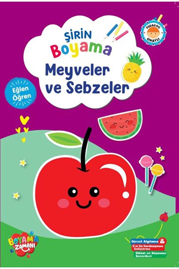 Boyama Zamanı Şi̇ri̇n Boyama Meyveler Ve Sebzeler