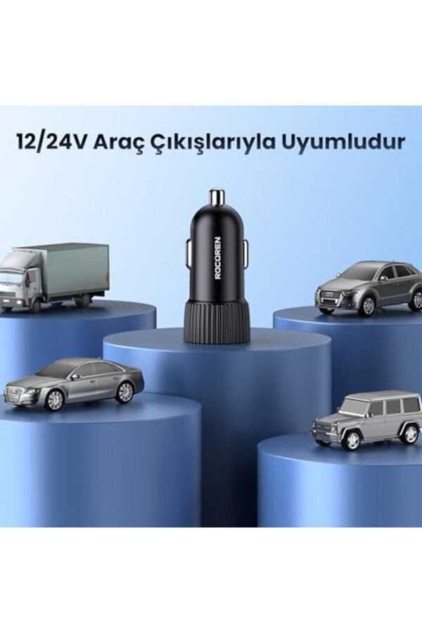 48W Çi̇ft Portlu Usb Type-C Ve Usb-A Araç İçi̇ Hızlı Şarj Ci̇hazı 1014773