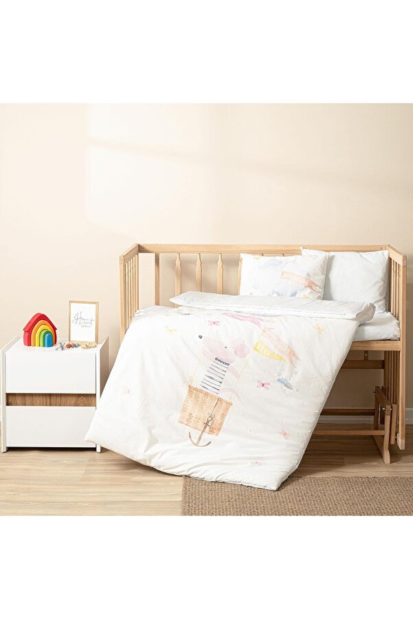 | |%100 Pamuklu Bebek Nevresi̇m Takımı Mavi̇ 1014773