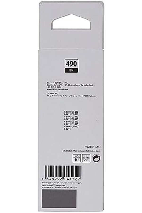 Gı-490 Bk Ori̇ji̇nal Si̇yah Mürekkep Kartuşu 0663C
