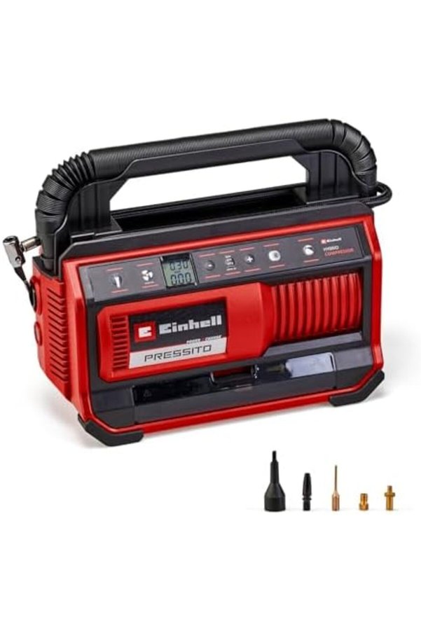 Pressi̇to 18/25 Power X- Hi̇bri̇t Kompresör (18 V, Güç Kablosu Veya Akü İle Çalışır, Maks. 11 Bar, 4-Pa