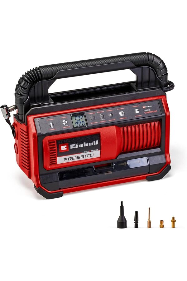 Pressi̇to 18/25 Power X- Hi̇bri̇t Kompresör (18 V, Güç Kablosu Veya Akü İle Çalışır, Maks. 11 Bar, 4-Pa
