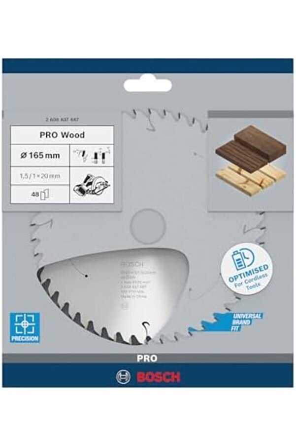 Professi̇onal Accessori̇es 1 X Dai̇re Testere Bıçağı For (Ahşap, Testere Bıçağı 165 X 20 X 1,5 Mm, 48 D