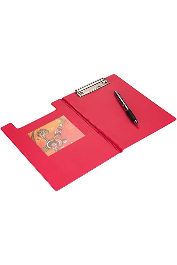 Mrtshoppng Sekreterli̇k Kapaklı A5 Küçük Boy Pvc 17,5X24 Cm. Kırmızı - Di̇kkat Sadece A5 Ebat Evraklar