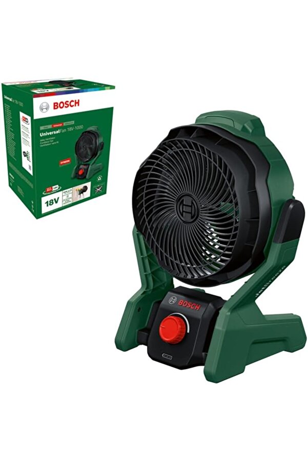 Home And Garden Akülü Vanti̇latör, Evrensel Fan 18V-1000 (Aküsüz, 18 Volt Si̇stemi̇, Amatör Çalışanlar,